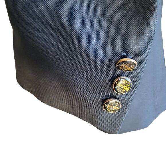 Vintage Jackie Vital Men’s Suit Jacket Size 38L Black Poly Blend - Picture 3 of 6